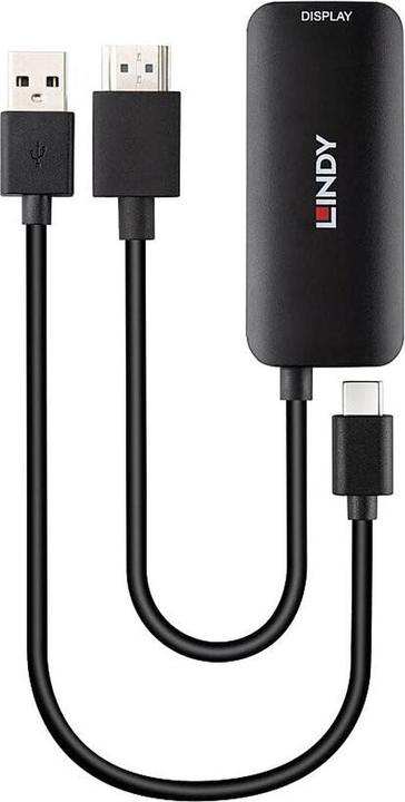 Produktbild Lindy Konverter HDMI auf USB Typ C mit USB STromversorgung (HDMI, USB Typ-C, 20 cm)
