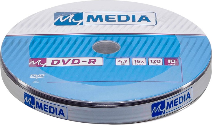 Produktbild MyMedia 1x10 DVD-R 4,7GB 16x Speed matt silver Wrap (10 x)