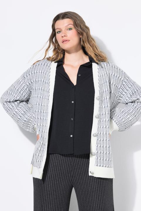 Produktbild Studio Untold Strickjacke, oversized, Zopfmuster (50, 52)