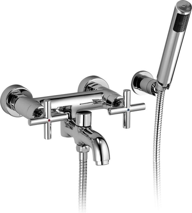 Produktbild Omnires Moderne Wand-Wannen- und Brausebatterie, Chrom