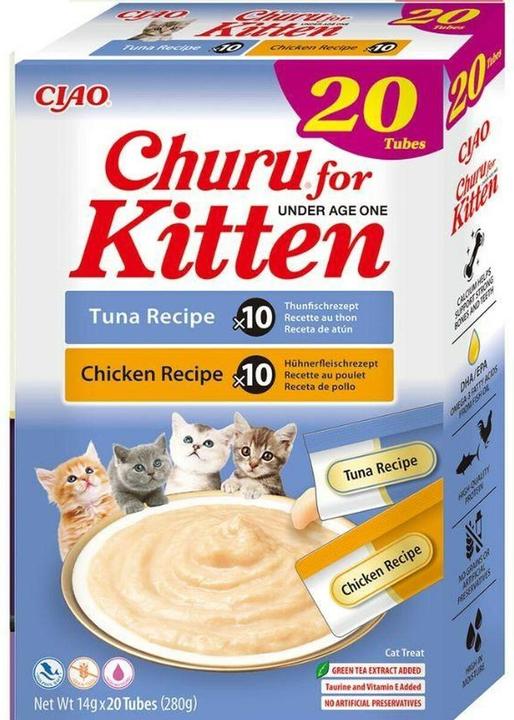 Inaba CAT CHURU KITTEN VARIETY przysmak dla kota 20x14g (280g) (Junior, 20 Stk., 14 g)