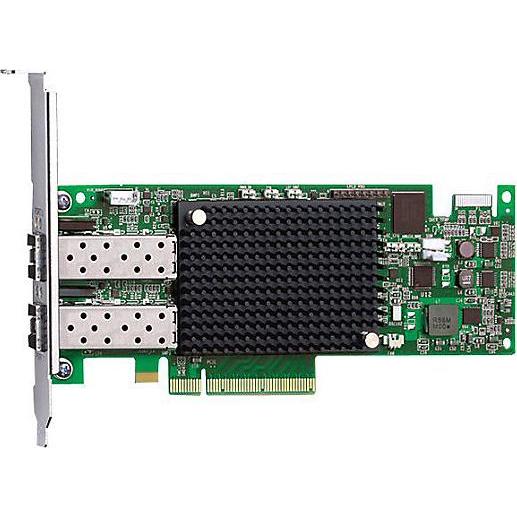 Broadcom Emulex LightPulse 16Gb FC HBA Dual Port LPe16002B von Avago (PCI Express 3.0 x8), Netzwerkkarte, Grau