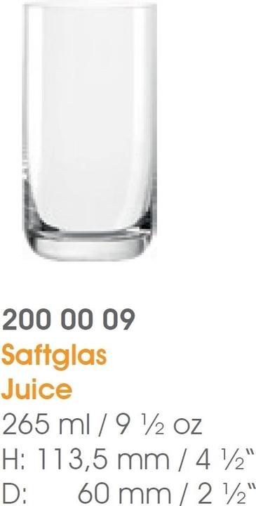 Immagine prodotto Stölzle Bicchieri da succo Classic (0.27 l, 6x)