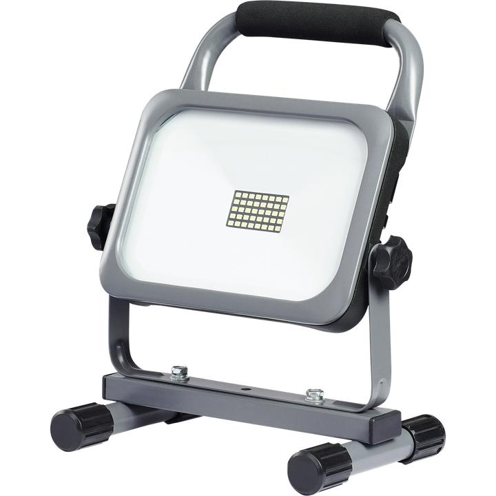 Actual product image Steffen WORKLIGHT LED rechargeable spotlight 30W with carrying handle and stand, grey (3300 lm)