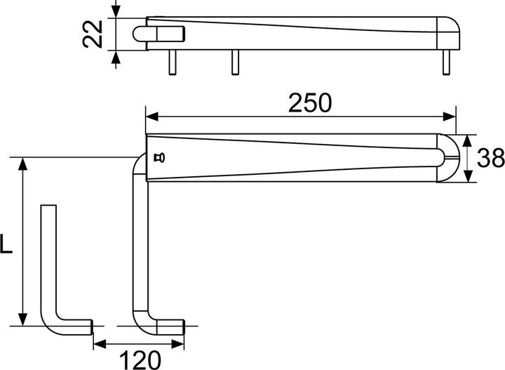 Actual product image Torbel Blind retainer UNIVERSAL