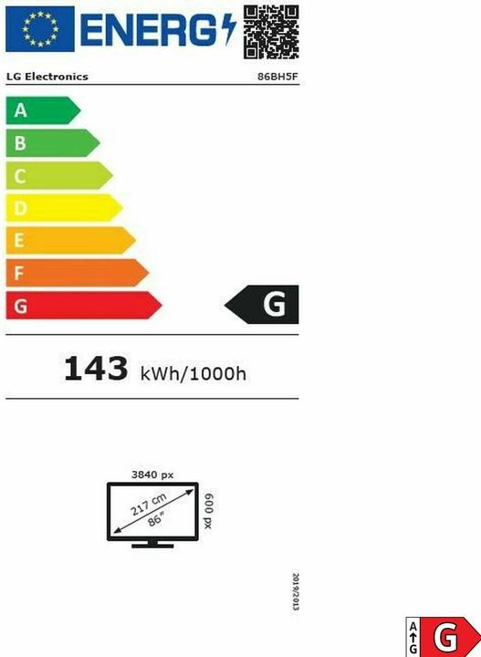 Energy Label LG 86BH5F-M (86")