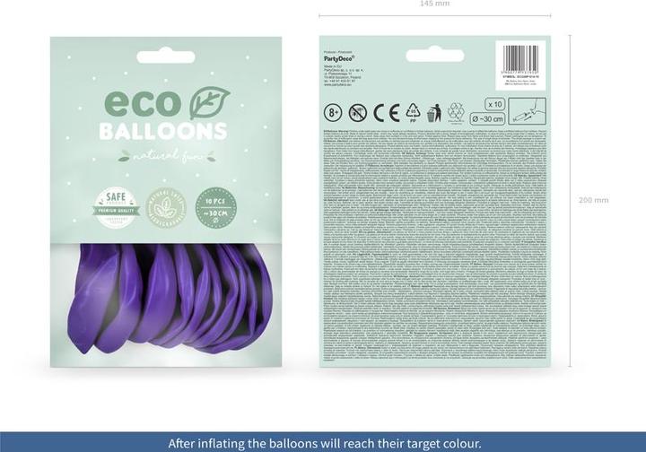 Actual product image Partydeco Balloons Eco Violet pastel (10 x)
