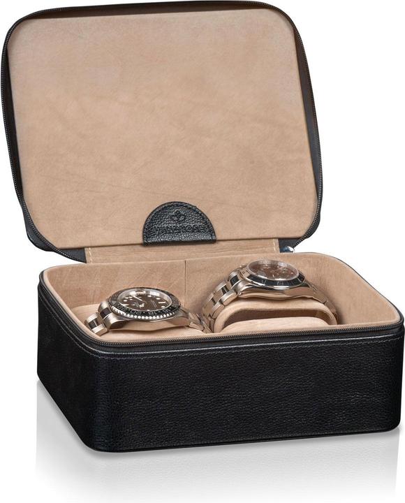 Produktbild Windrose Beluga Uhrenbox 19 cm Leder