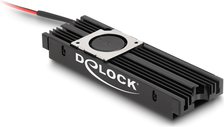 Actual product image Delock Heat sink with fan for M.2 SSD 2280 black