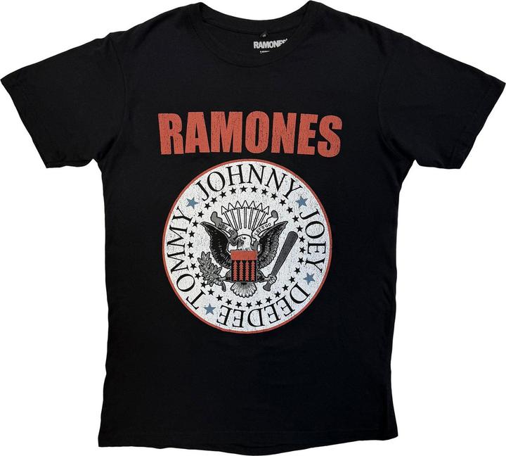 Produktbild Ramones Hey Ho Red Block Text TShirt (M)