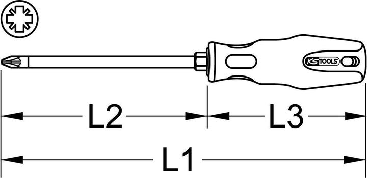 Produktbild KS Tools ERGOTORQUEplus Schraubendreher (6-Kant)