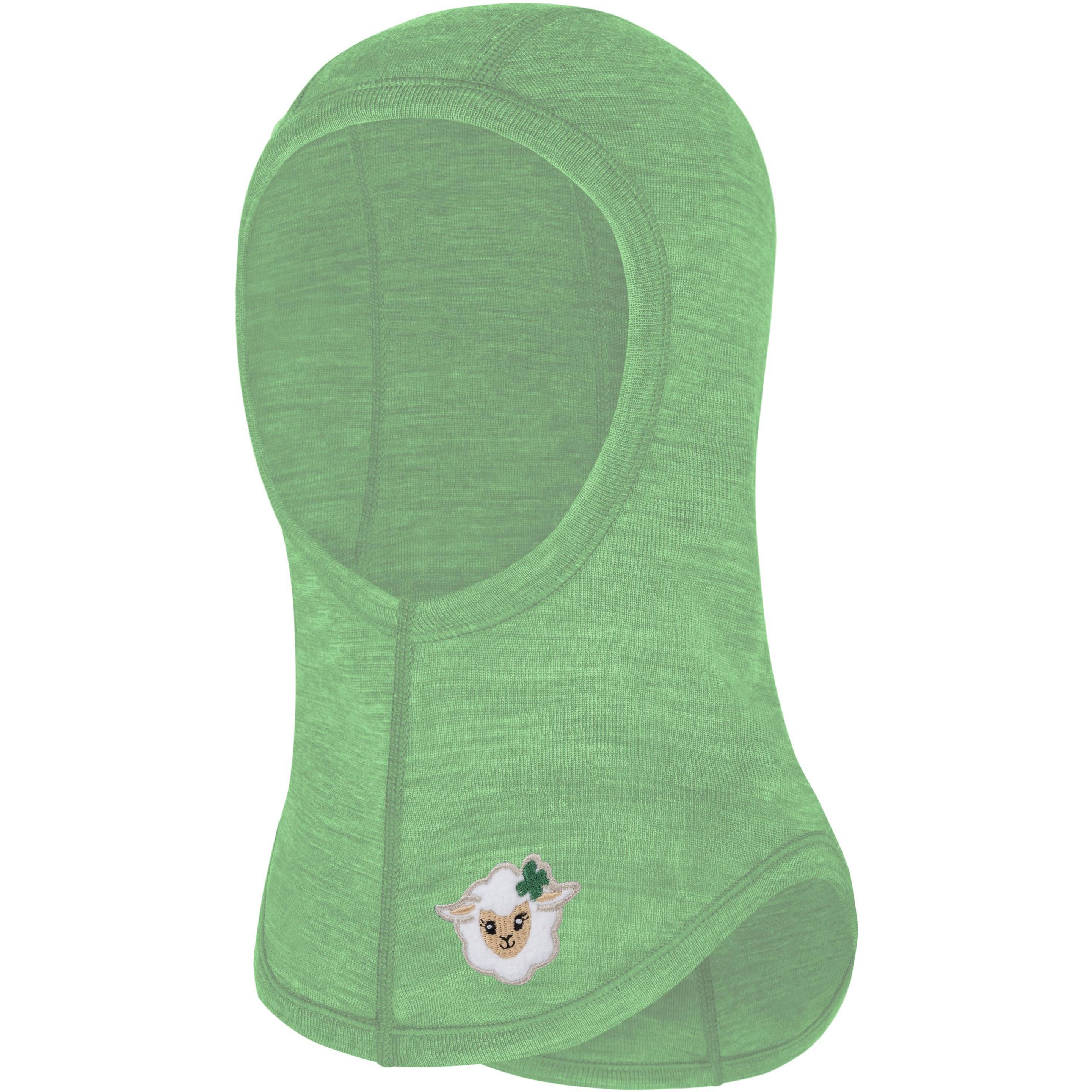 Normani, Herren, Sturmhaube + Halsschlauch, Baby Merino Sturmhaube „Masterton" - 9615, Grün, 128