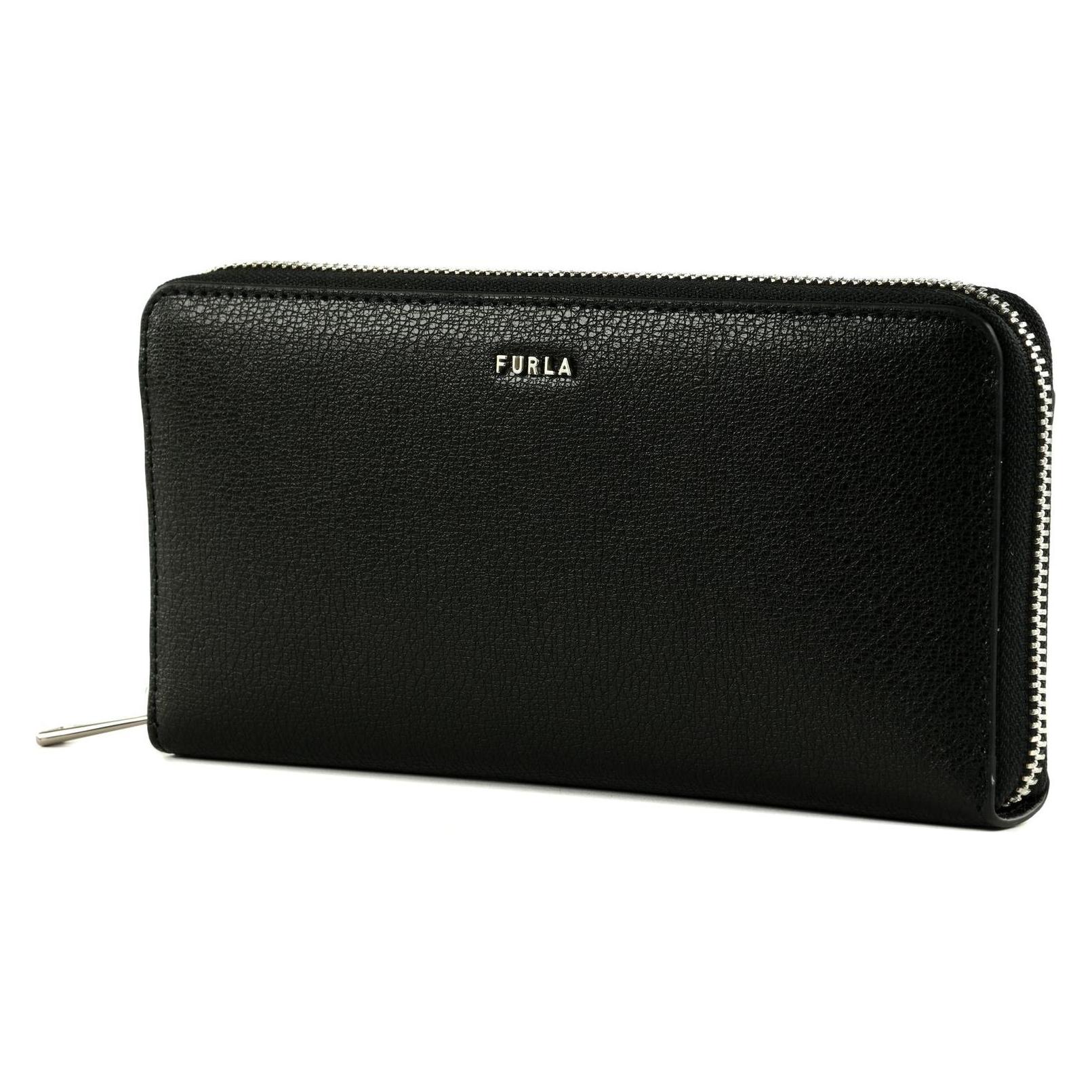 Furla, Damen, Portemonnaie, Man Project Zip Around Wallet, Schwarz