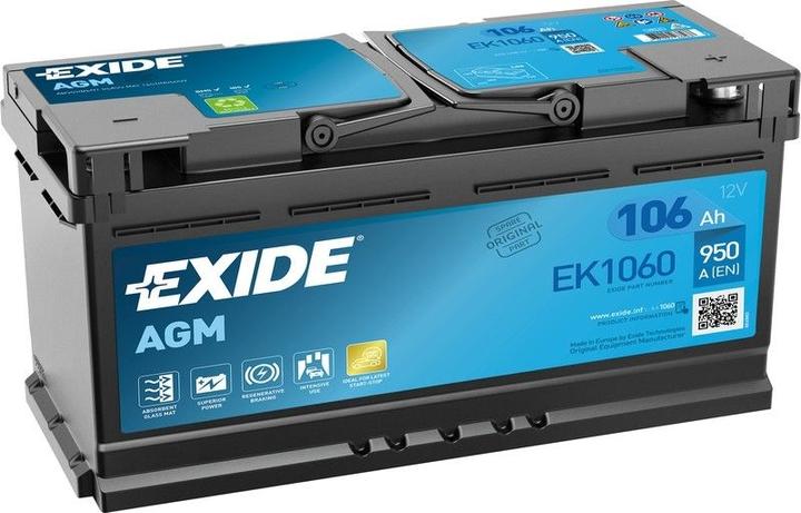 Actual product image Exide EK1060 (12 V, 106 Ah, 950 A)