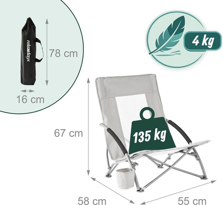 Produktbild Relaxdays Strandstuhl