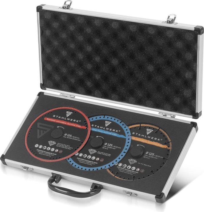 Produktbild Stahlwerk Diamant Trennscheiben 3er Set Universal Sägeblatt 125 x 22,23 mm