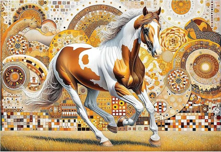 Productafbeelding WoodenCity Puzzelhout L Elegant Paard (505 onderdelen)