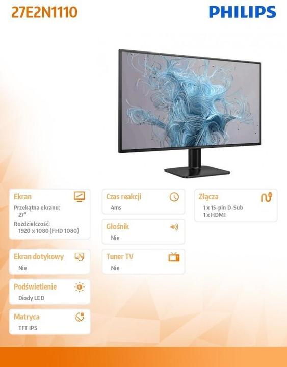 Actual product image Philips 27E2N1110/00 (1920 x 1080 pixels, 27")