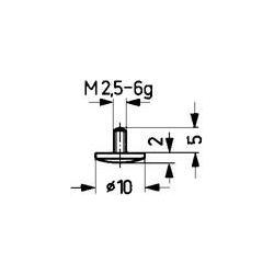 Thumbnail - Käfer, Messlehre, Messeinsatz Ø 10 mm gewölbt Radius 15 M2,5 Stahl passend zu Messuhren
