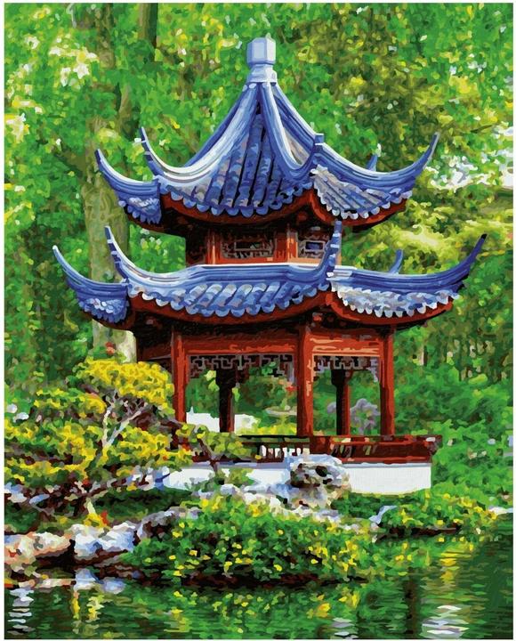Actual product image Schipper Painting by numbers Pagoda in Japanese garden