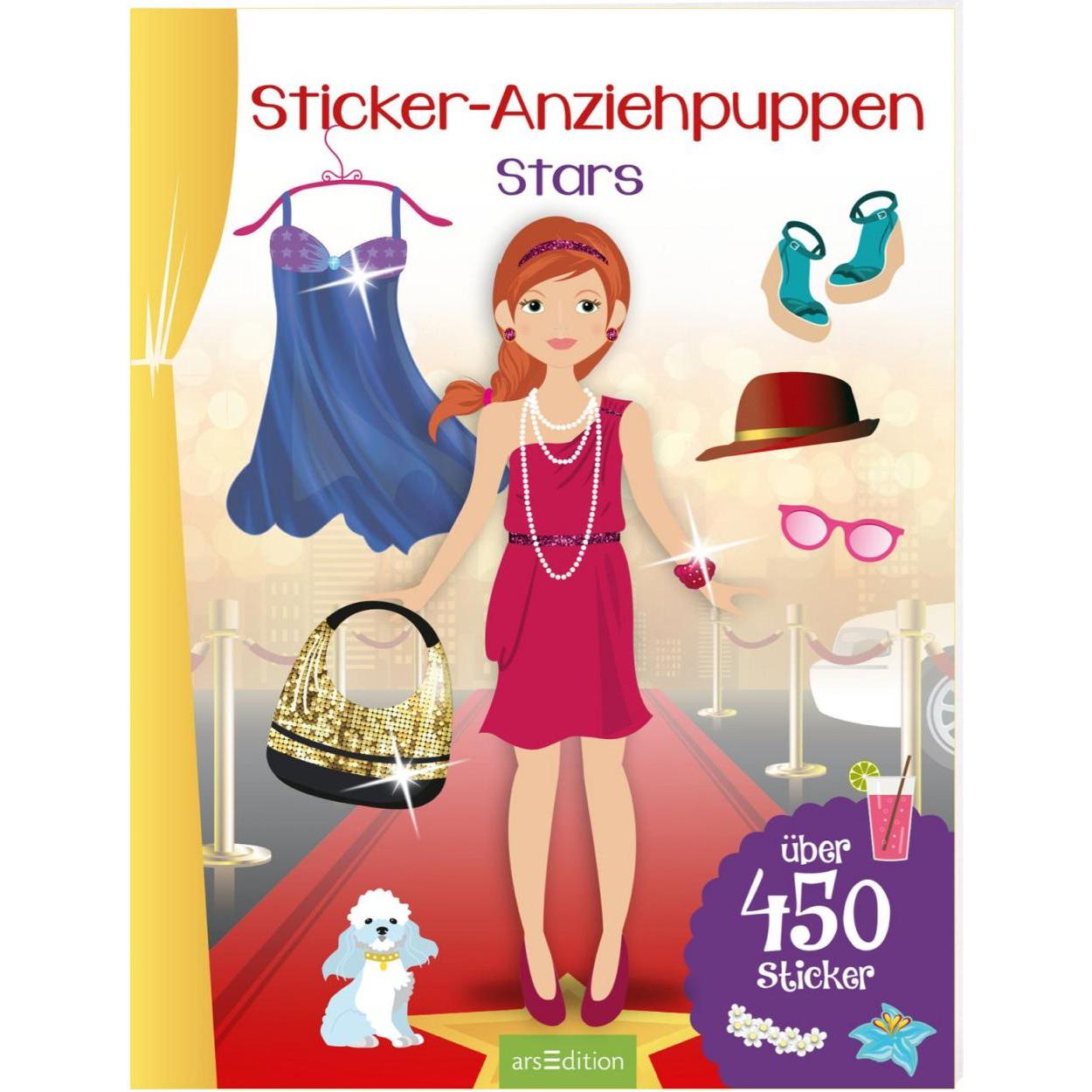 Ars Edition, Sticker, Sticker-Anziehpuppen - Stars
