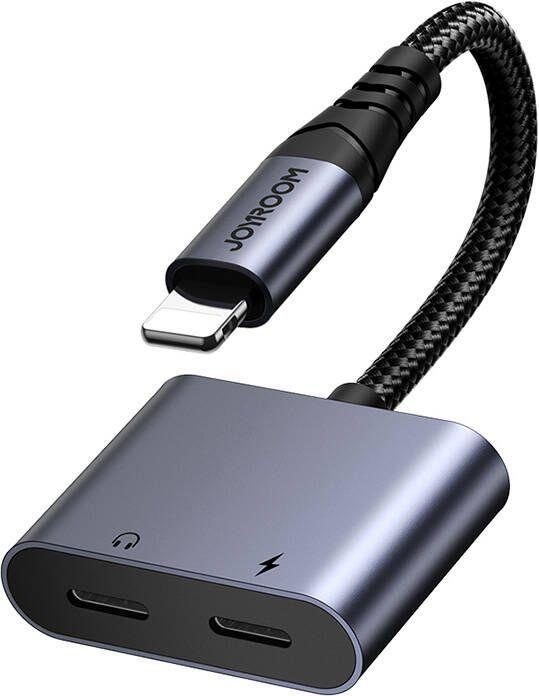 Image du produit Joyroom SY-L01 Adaptateur DAC Lightning vers Lightning / mini jack 3,5 mm 2en1 - noir (Lightning, Jack 3.5mm)
