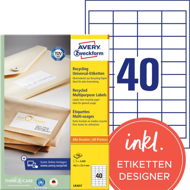 Produktbild Avery Recycling Universal-Etiketten