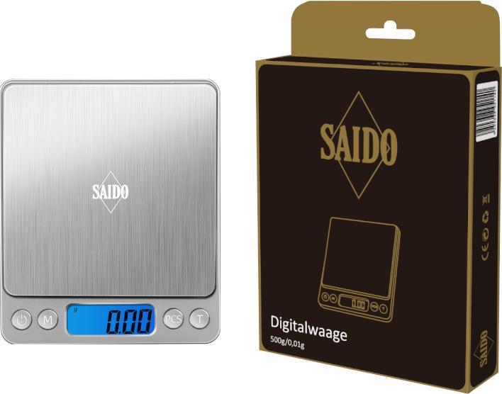 Saido Digital Waage 0.01g/500g