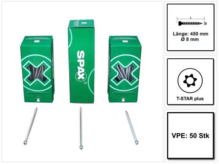 Immagine prodotto Spax Viti a testa cilindrica (50 Viti per pezzo)