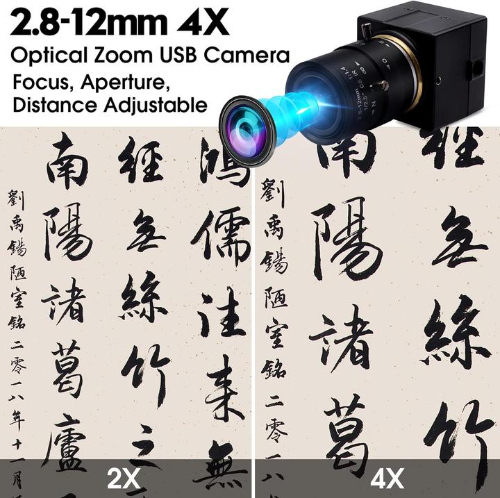 Actual product image ELP USB-Kamera mit 4-Fach optischem Zoom (1080P, 2MP) (2 Mpx)