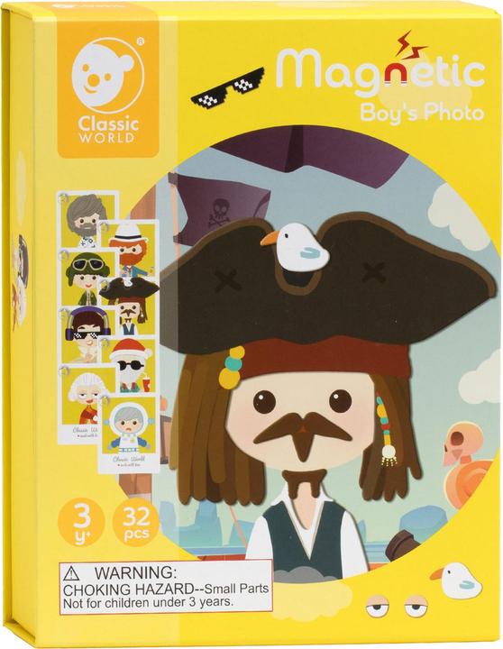 Image du produit Classic World Pochette magnétique avec visages de photos, jaune (32 pièces)