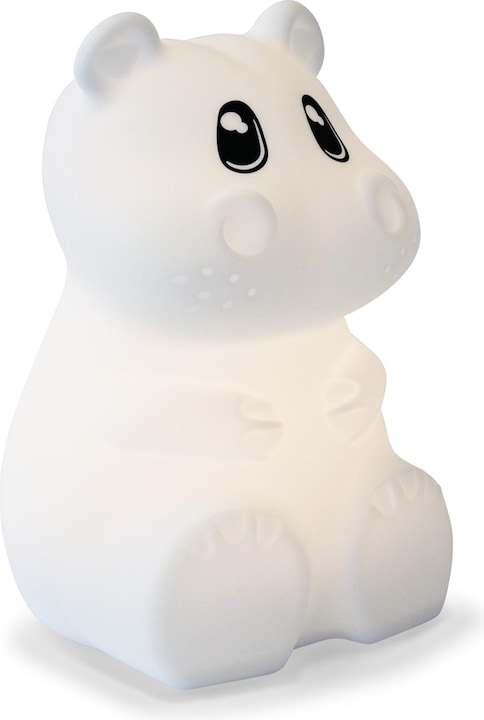Actual product image Kidywolf Night light with colour changing hippo 15cm