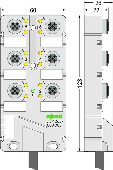 Actual product image Wago Sensor/actuator box passive M12-Ver
