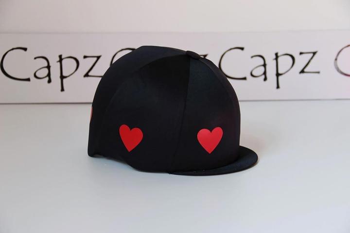 Immagine prodotto Capz Copricasco da equitazione in lycra con motivo a cuore (Taglia unica)