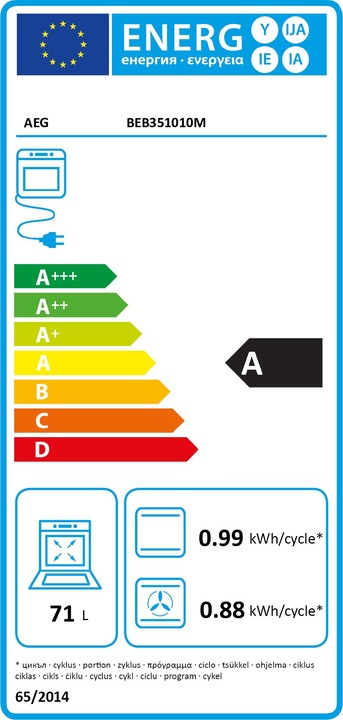 Energy Label AEG BEB351010M
