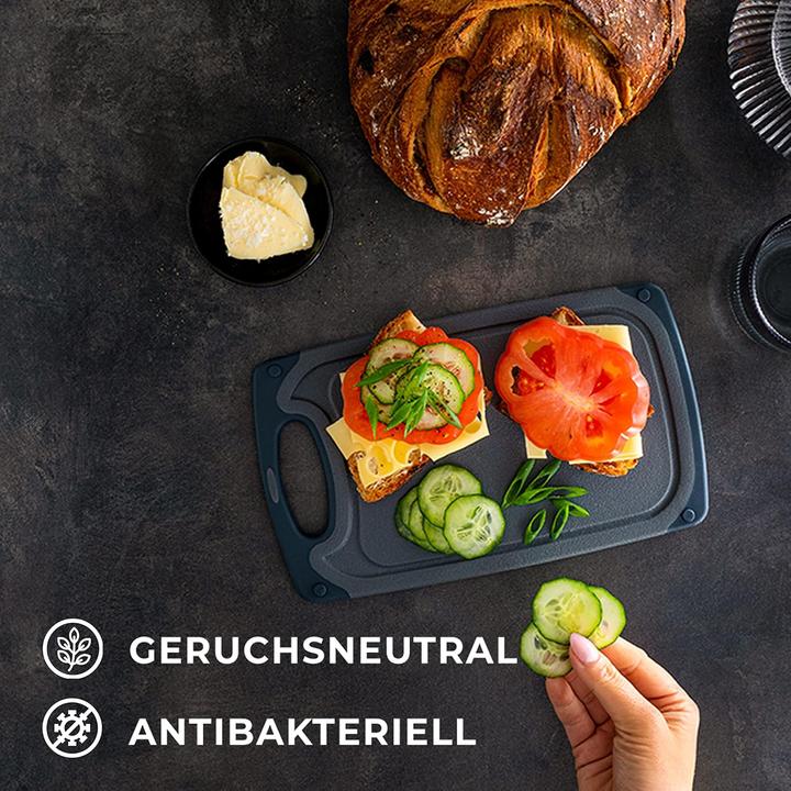 Produktbild Exitoso 4-teiliges Frühstücksbrettchen-Set mit Saftrille