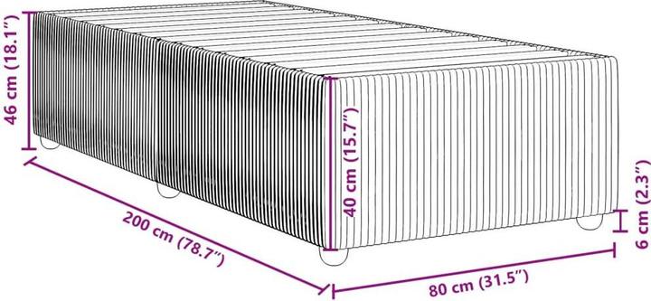 Actual product image vidaXL Bettgestell (80 x 200 cm)