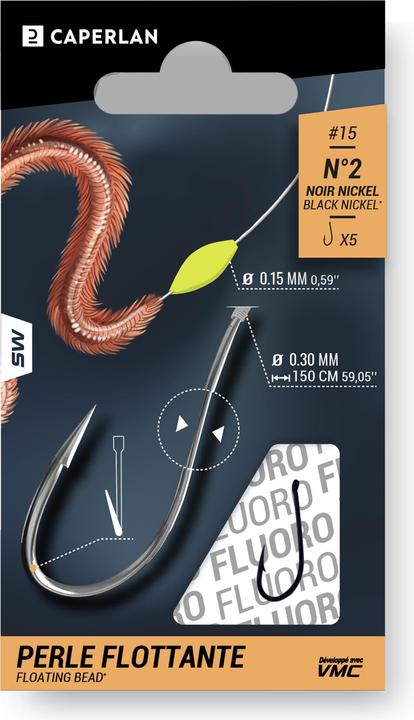 Produktbild Caperlan Vorfachhaken mit Schwimmperle (2 cm)