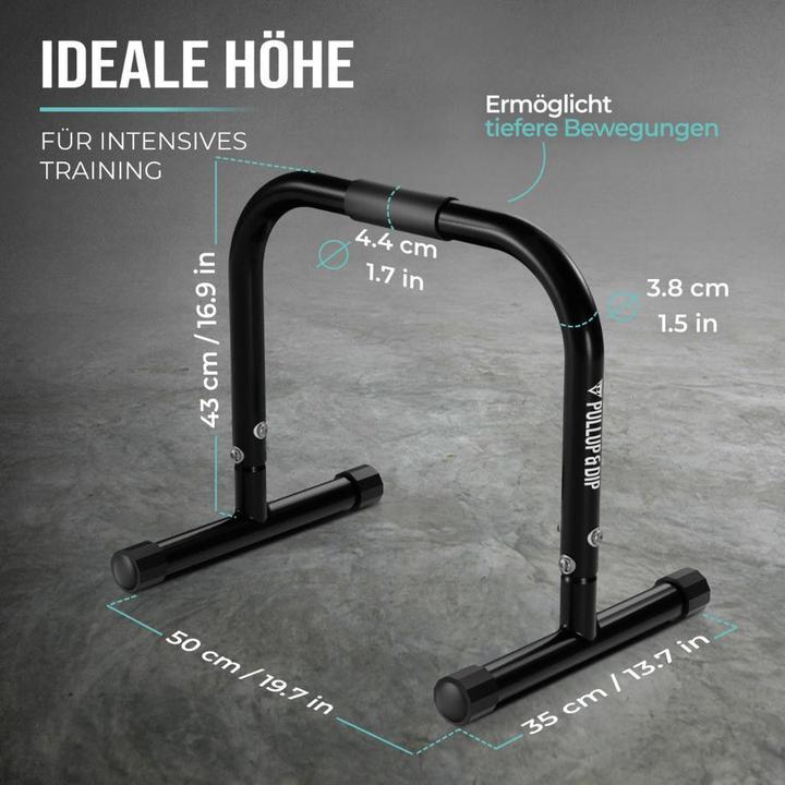 Image du produit Pullup & Dip Fitness Parallettes aus Stahl, extra breiter Griff & rutschfest