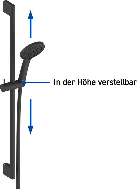 Produktbild Duravit Brauseset schwarz matt (3 Strahlarten, 14 l/min)