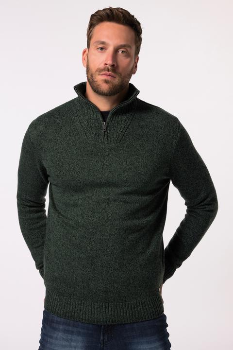 Produktbild JP1880 JP 1880 Troyer, TwoTone-Strick, Zippkragen, bis 7 XL (XXL)