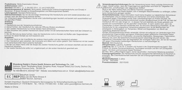 Produktbild 3A Purism Nitril-Handschuhe, 100 Stück, Grösse S, blau (S)