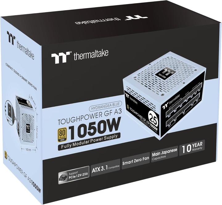 Produktbild Thermaltake Toughpower GF A3 Hydrangea Blue 1050W Netzteil (1050 W)