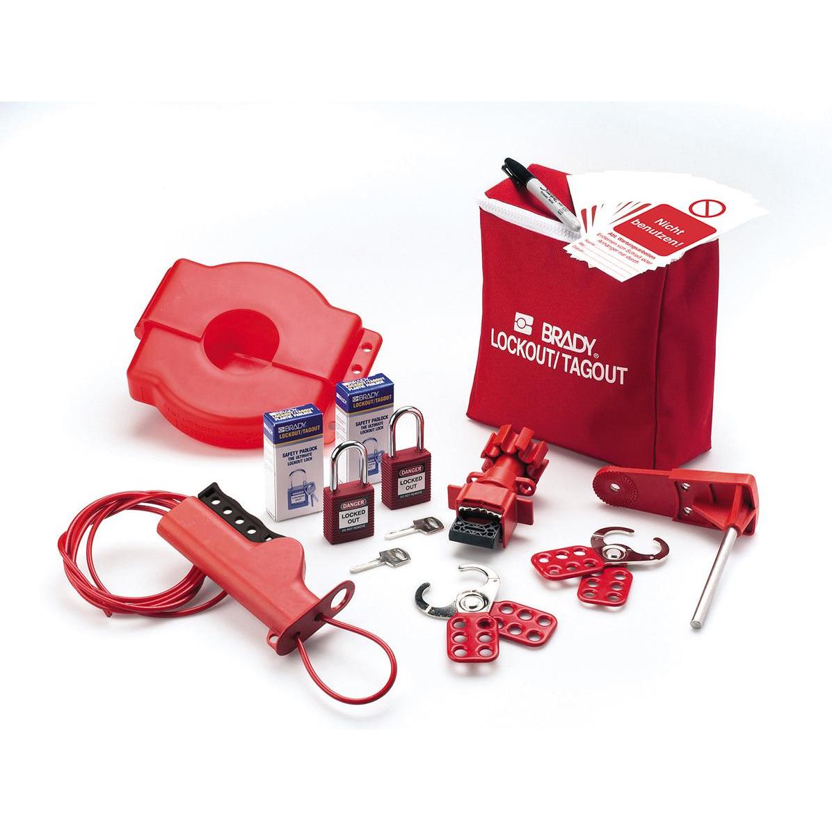 Brady, Accessori protezione sul lavoro, set di bloccaggio regolabile piccolo
