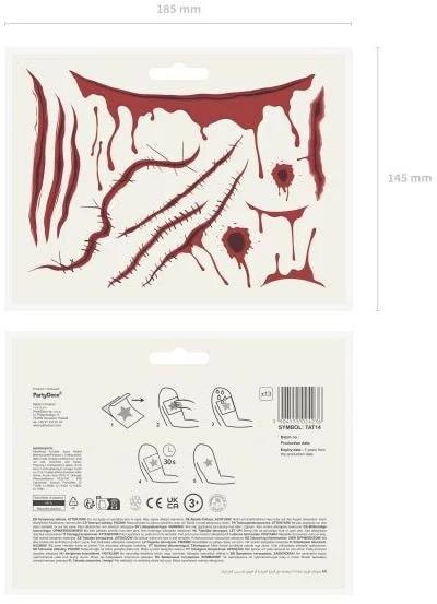 Immagine prodotto Partydeco Tatuaggi Cicatrici Mix