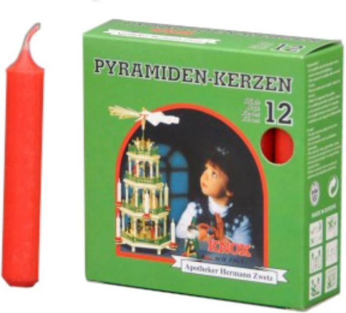 Produktbild Knox Pyramidenkerzen 17/100 - rot 12 Stk. (12 Stk.)