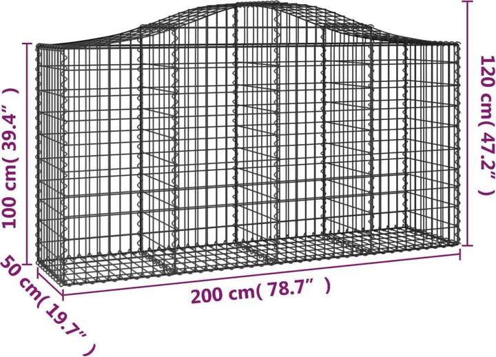 Produktbild vidaXL Gabionenkorb