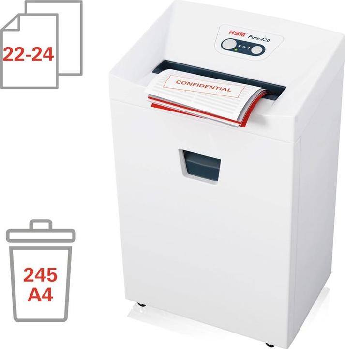 Actual product image HSM Shredder PURE 420, strip cut: 5.8 mm (Strip cut)