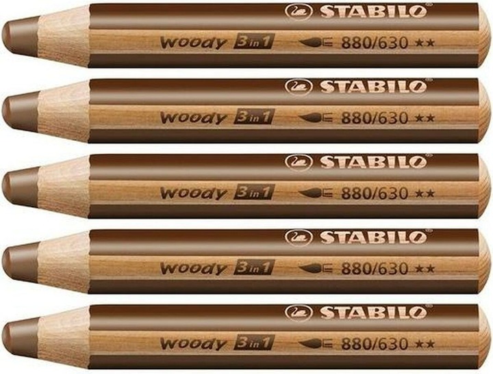 Actual product image STABILO woody 3 in 1 coloured pencil (Brown, 1 x)