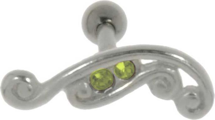 Immagine prodotto Bijouteria Piercing orecchio (Acciaio chirurgico 316L, Vetro (di orologio), Ottone con placcatura in argento)